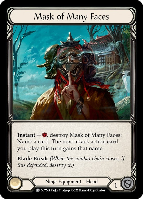Image for Mask of Many Faces (Outsiders) (OUT049) - Flesh and Blood TCG