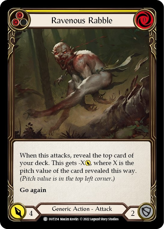Image for Ravenous Rabble (Yellow) (Outsiders) (OUT214) - Flesh and Blood TCG