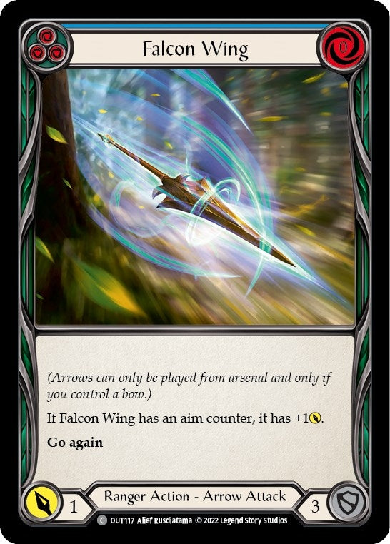 Image for Falcon Wing (Blue) (Outsiders) (OUT117) - Flesh and Blood TCG