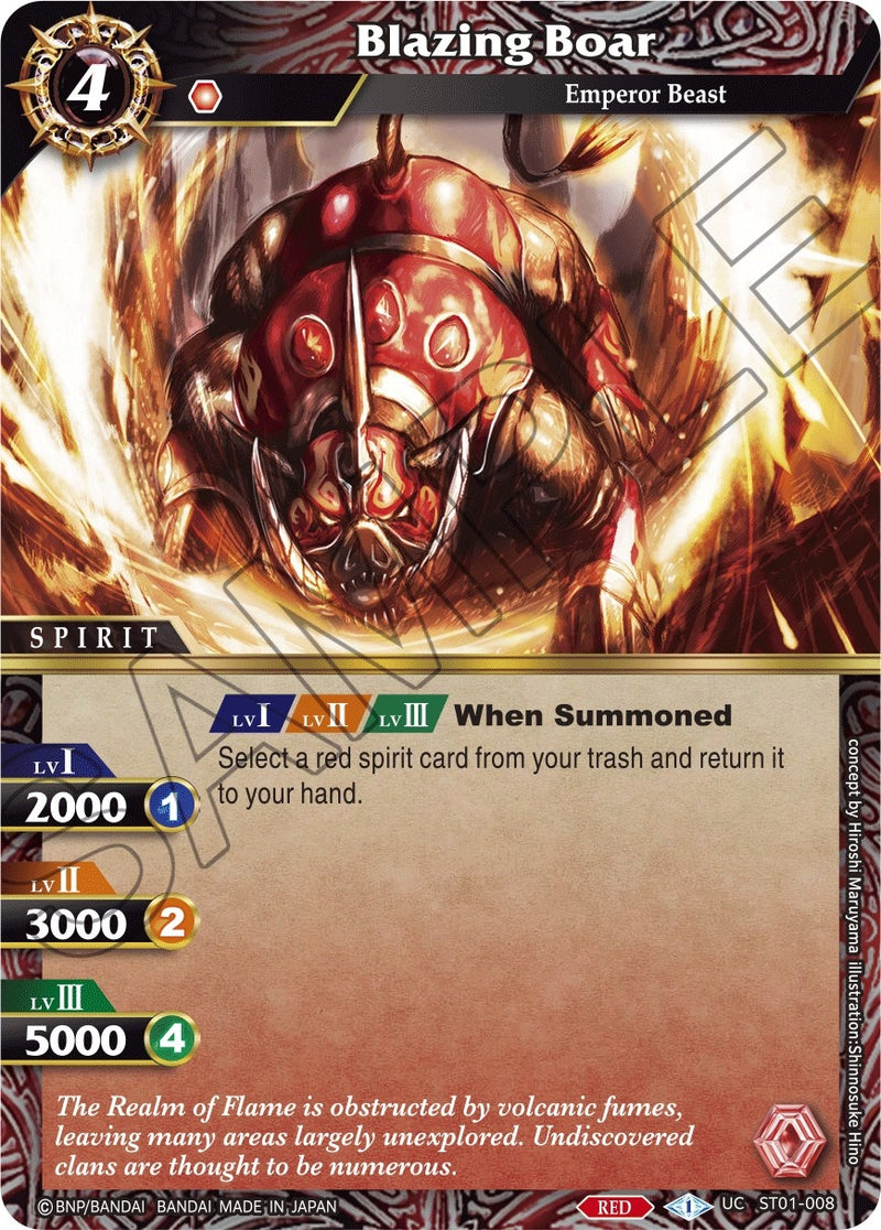 Image for Blazing Boar (Starter Deck 01: Dragon Onslaught) (ST01-008) - Battle Spirits Saga