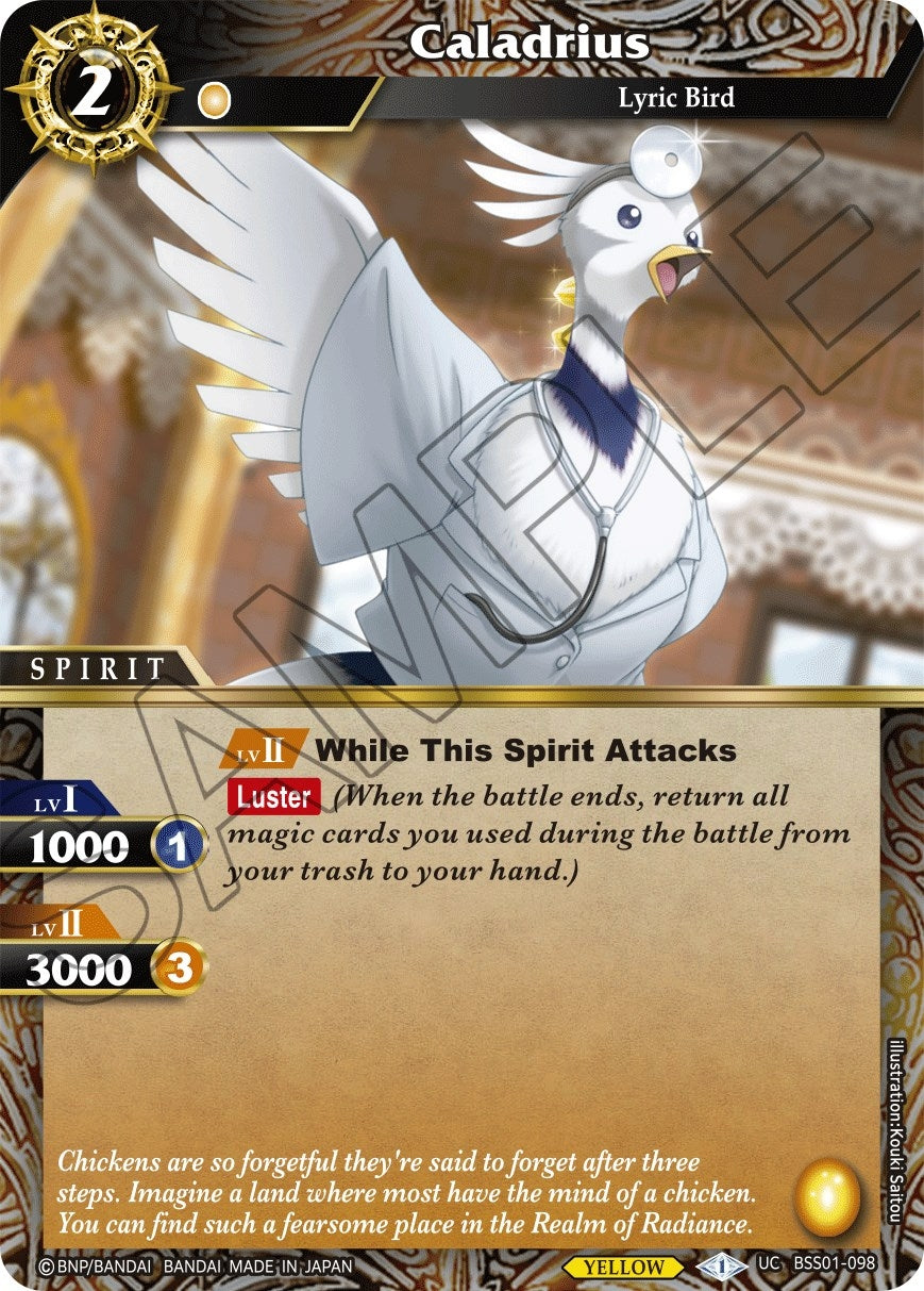 Image for Caladrius (Dawn of History) (BSS01-098) - Battle Spirits Saga