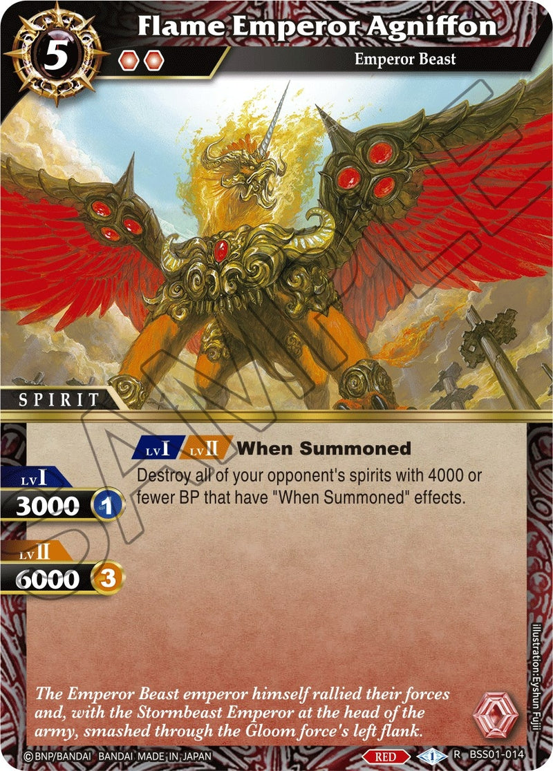 Image for Flame Emperor Agniffon (Dawn of History) (BSS01-014) - Battle Spirits Saga