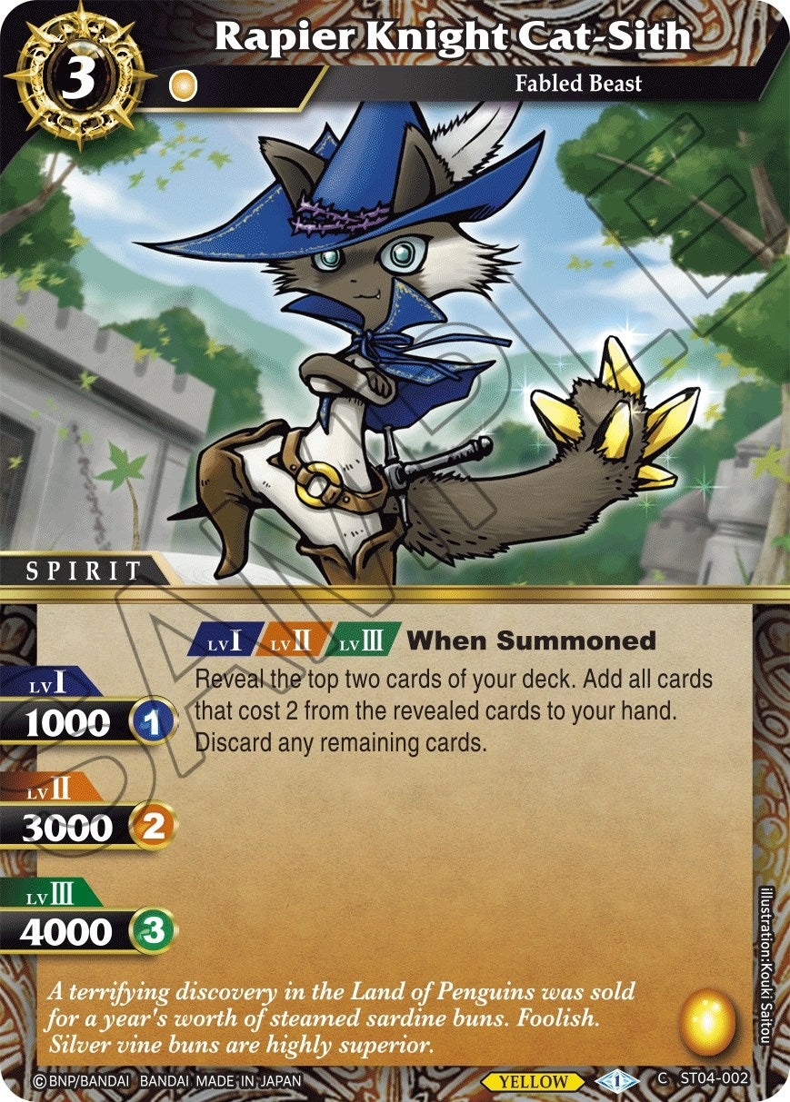 Image for Rapier Knight Cat-Sith (Starter Deck 04: Forbidden Magic) (ST04-002) - Battle Spirits Saga