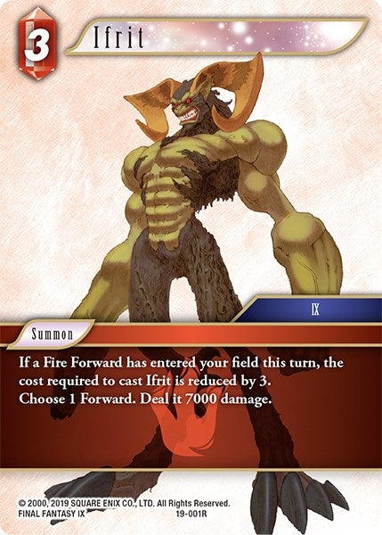 Image for Ifrit (From Nightmares) (19-001R) - Final Fantasy TCG