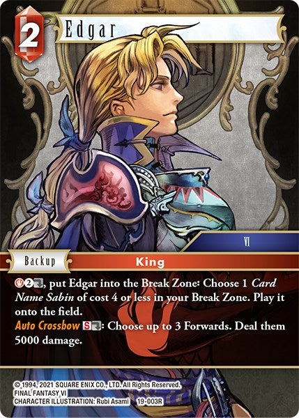 Image for Edgar (From Nightmares) (19-003R) - Final Fantasy TCG