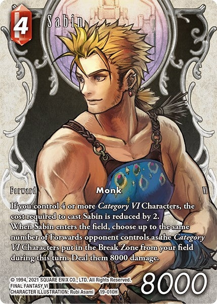 Image for Sabin (Full Art) (From Nightmares) (19-010H) - Final Fantasy TCG