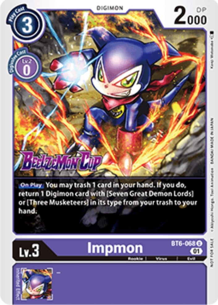 Image for Impmon (Beelzemon Cup Participation) (ST-14_PR) (BT6-068 U) - Digimon Card Game