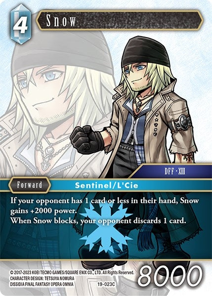Image for Snow (19-023C) (From Nightmares) (19-023C) - Final Fantasy TCG
