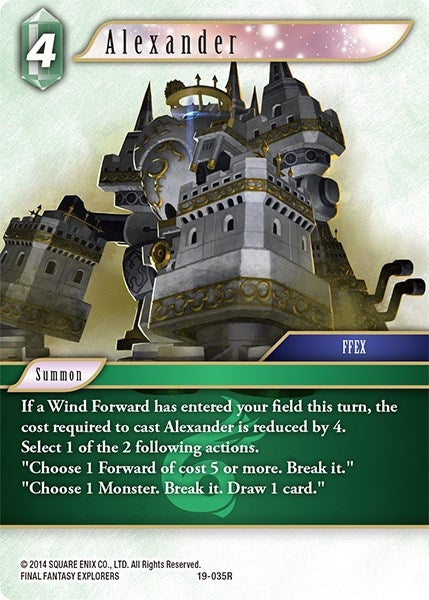 Image for Alexander (From Nightmares) (19-035R) - Final Fantasy TCG