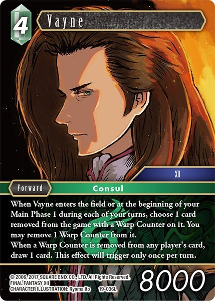 Image for Vayne (From Nightmares) (19-036L) - Final Fantasy TCG