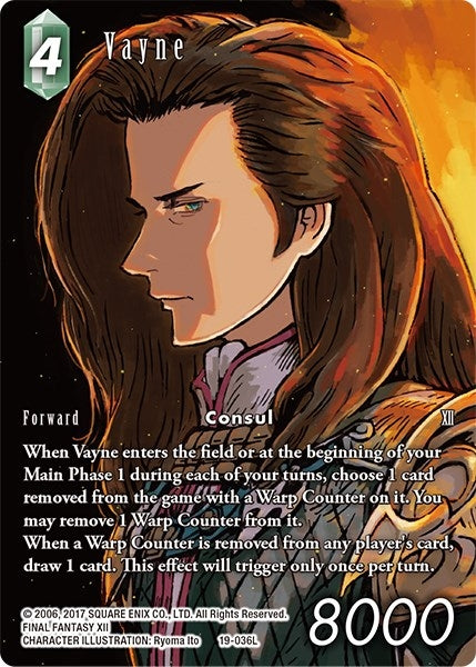 Image for Vayne (Full Art) (From Nightmares) (19-036L) - Final Fantasy TCG