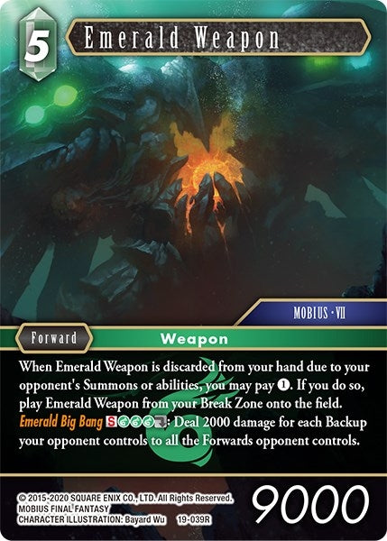 Image for Emerald Weapon (From Nightmares) (19-039R) - Final Fantasy TCG
