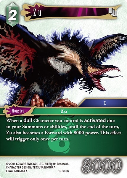 Image for Zu (From Nightmares) (19-043C) - Final Fantasy TCG