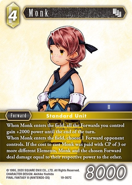 Image for Monk (19-067C) (From Nightmares) (19-067C) - Final Fantasy TCG