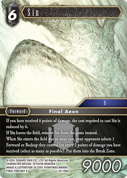 Image for Sin (From Nightmares) (19-106H) - Final Fantasy TCG
