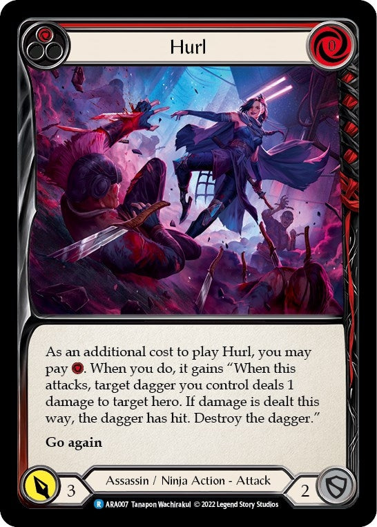 Image for Hurl (Red) (Blitz Deck: Outsiders - Arakni) (ARA007) - Flesh and Blood TCG