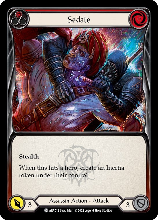 Image for Sedate (Red) (Blitz Deck: Outsiders - Arakni) (ARA012) - Flesh and Blood TCG