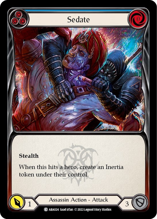 Image for Sedate (Blue) (Blitz Deck: Outsiders - Arakni) (ARA024) - Flesh and Blood TCG