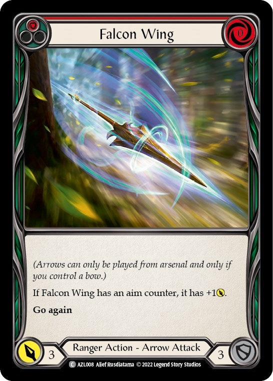 Image for Falcon Wing (Red) (Blitz Deck: Outsiders - Azalea) (AZL008) - Flesh and Blood TCG