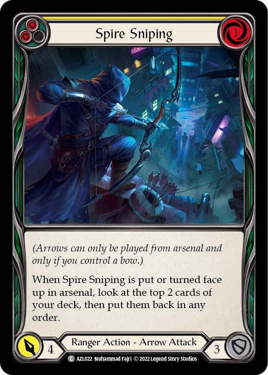 Image for Spire Sniping (Yellow) (Blitz Deck: Outsiders - Azalea) (AZL022) - Flesh and Blood TCG