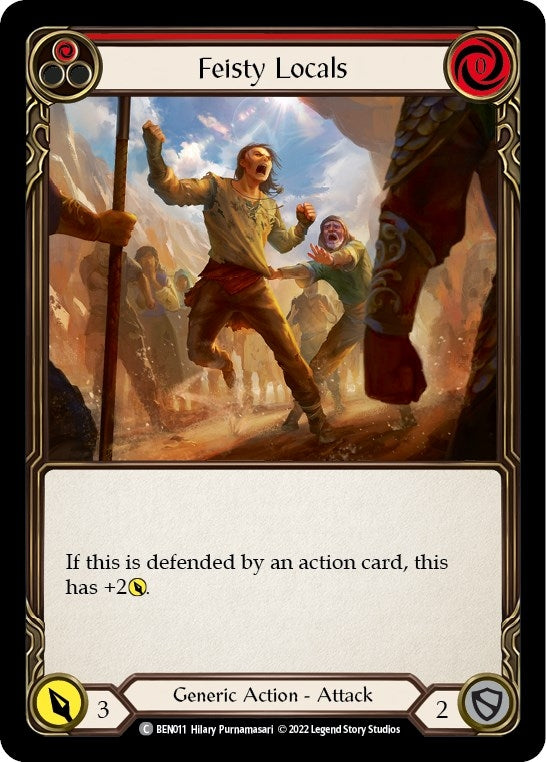 Image for Feisty Locals (Red) (Blitz Deck: Outsiders - Benji) (BEN011) - Flesh and Blood TCG