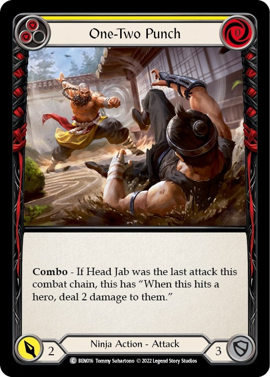 Image for One-Two Punch (Yellow) (Blitz Deck: Outsiders - Benji) (BEN016) - Flesh and Blood TCG