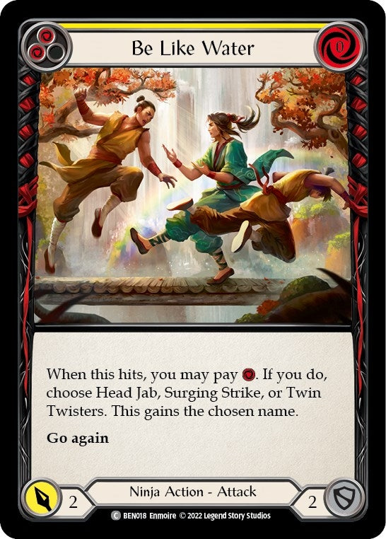 Image for Be Like Water (Yellow) (Blitz Deck: Outsiders - Benji) (BEN018) - Flesh and Blood TCG