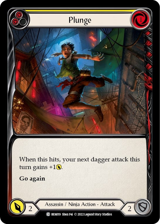 Image for Plunge (Yellow) (Blitz Deck: Outsiders - Benji) (BEN019) - Flesh and Blood TCG