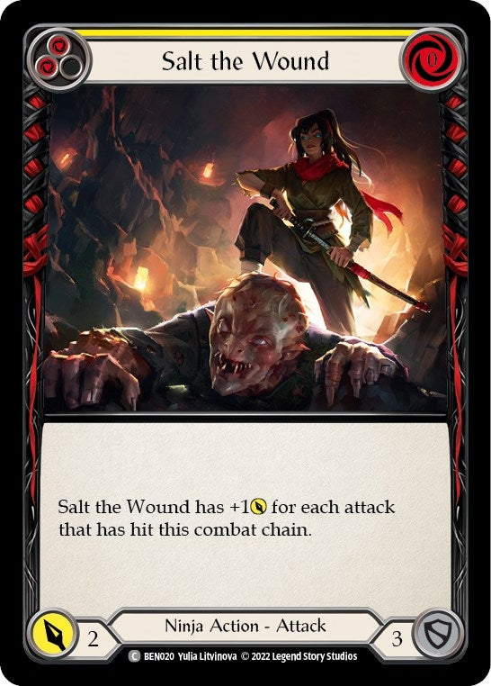 Image for Salt the Wound (Yellow) (Blitz Deck: Outsiders - Benji) (BEN020) - Flesh and Blood TCG