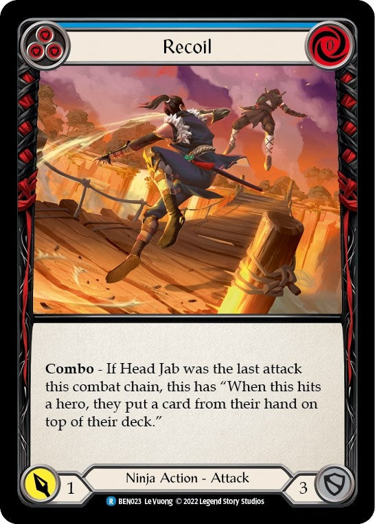 Image for Recoil (Blue) (Blitz Deck: Outsiders - Benji) (BEN023) - Flesh and Blood TCG