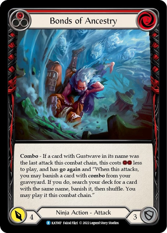 Image for Bonds of Ancestry (Red) (Blitz Deck: Outsiders - Katsu) (KAT007) - Flesh and Blood TCG