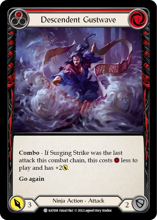 Image for Descendent Gustwave (Red) (Blitz Deck: Outsiders - Katsu) (KAT008) - Flesh and Blood TCG