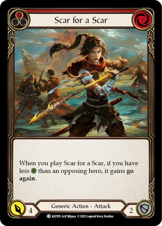 Image for Scar for a Scar (Red) (Blitz Deck: Outsiders - Katsu) (KAT015) - Flesh and Blood TCG