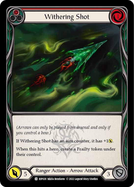 Image for Withering Shot (Red) (Blitz Deck: Outsiders - Riptide) (RIP020) - Flesh and Blood TCG