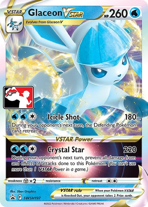 Image for Glaceon VSTAR (Prize Pack Series Cards) (SWSH197) - Pokemon