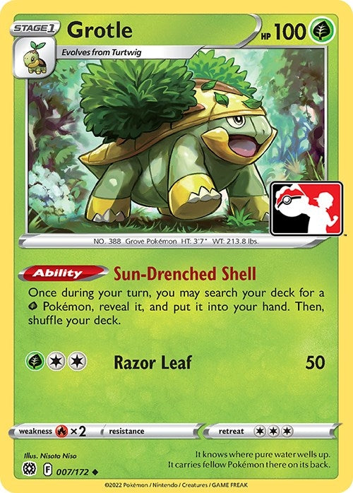 Image for Grotle (Prize Pack Series Cards) (007/172) - Pokemon