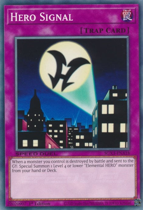 Image for Hero Signal (Speed Duel GX: Duelists of Shadows) (SGX3-ENA18) - YuGiOh