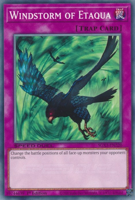 Image for Windstorm of Etaqua (Speed Duel GX: Duelists of Shadows) (SGX3-ENA20) - YuGiOh