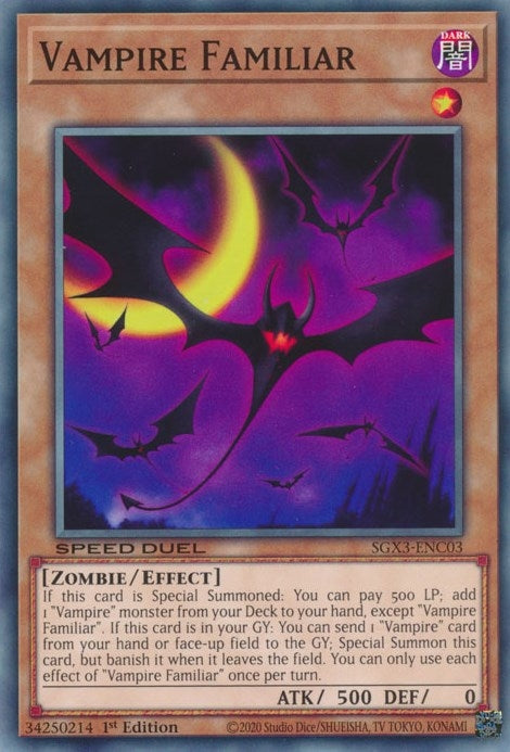 Image for Vampire Familiar (Speed Duel GX: Duelists of Shadows) (SGX3-ENC03) - YuGiOh