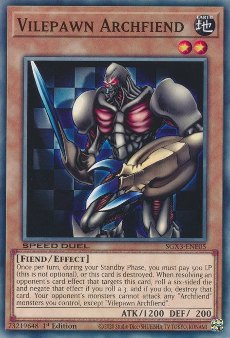 Image for Vilepawn Archfiend (Speed Duel GX: Duelists of Shadows) (SGX3-ENE05) - YuGiOh