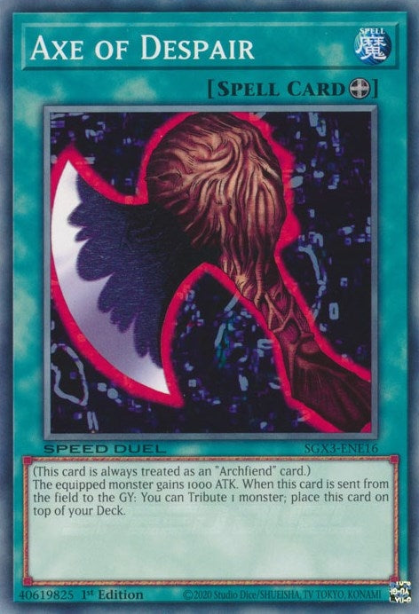 Image for Axe of Despair (Speed Duel GX: Duelists of Shadows) (SGX3-ENE16) - YuGiOh