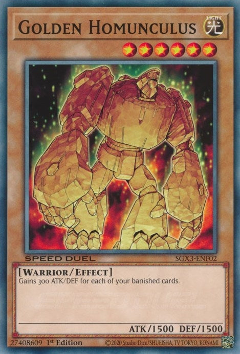 Image for Golden Homunculus (Speed Duel GX: Duelists of Shadows) (SGX3-ENF02) - YuGiOh