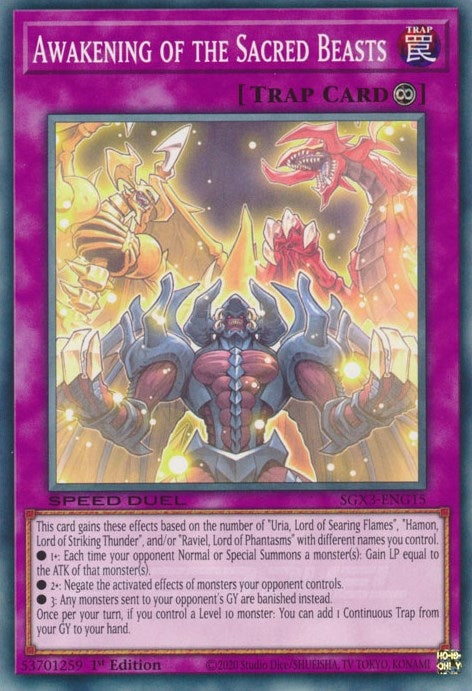 Image for Awakening of the Sacred Beasts (Speed Duel GX: Duelists of Shadows) (SGX3-ENG15) - YuGiOh