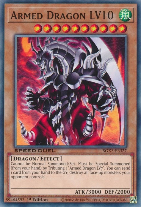 Image for Armed Dragon LV10 (Speed Duel GX: Duelists of Shadows) (SGX3-ENI27) - YuGiOh