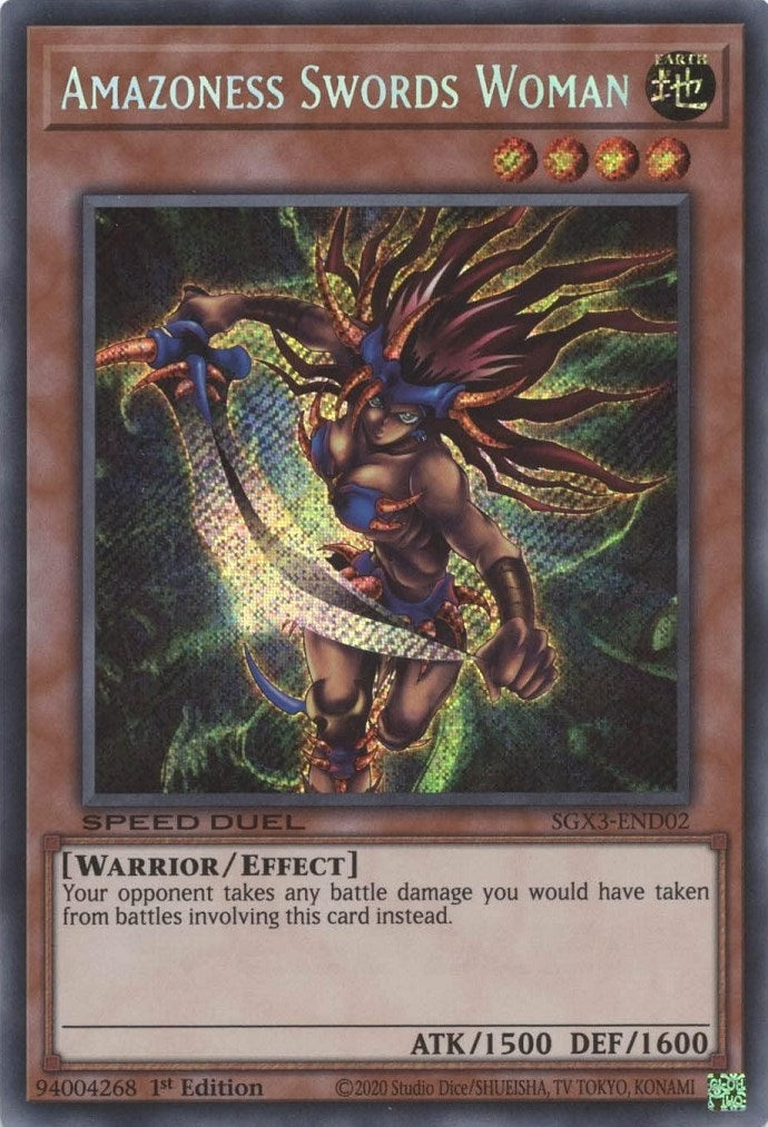 Image for Amazoness Swords Woman (Secret Rare) (Speed Duel GX: Duelists of Shadows) (SGX3-END02) - YuGiOh