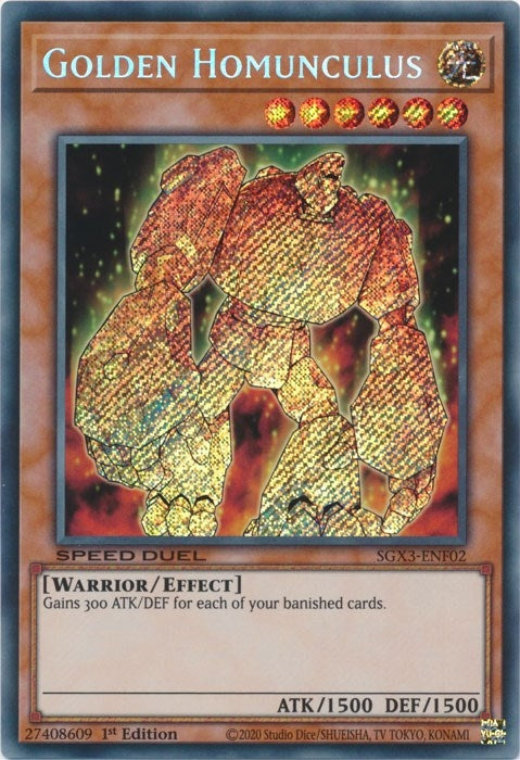 Image for Golden Homunculus (Secret Rare) (Speed Duel GX: Duelists of Shadows) (SGX3-ENF02) - YuGiOh