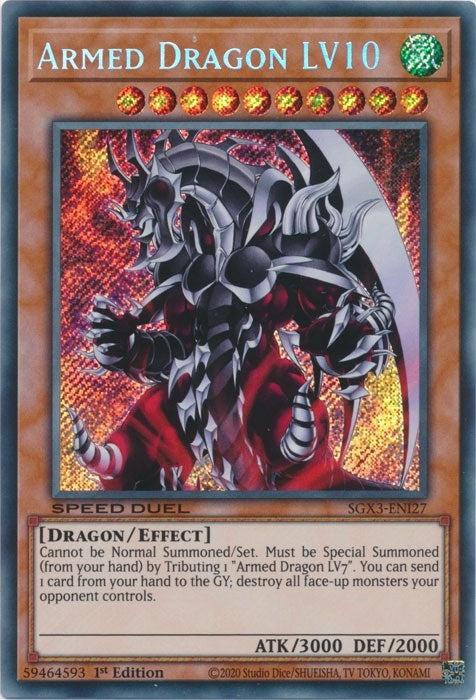 Image for Armed Dragon LV10 (Secret Rare) (Speed Duel GX: Duelists of Shadows) (SGX3-ENI27) - YuGiOh