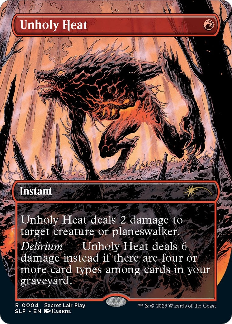 Image for Unholy Heat (Secret Lair Showdown) (4) - Magic: The Gathering