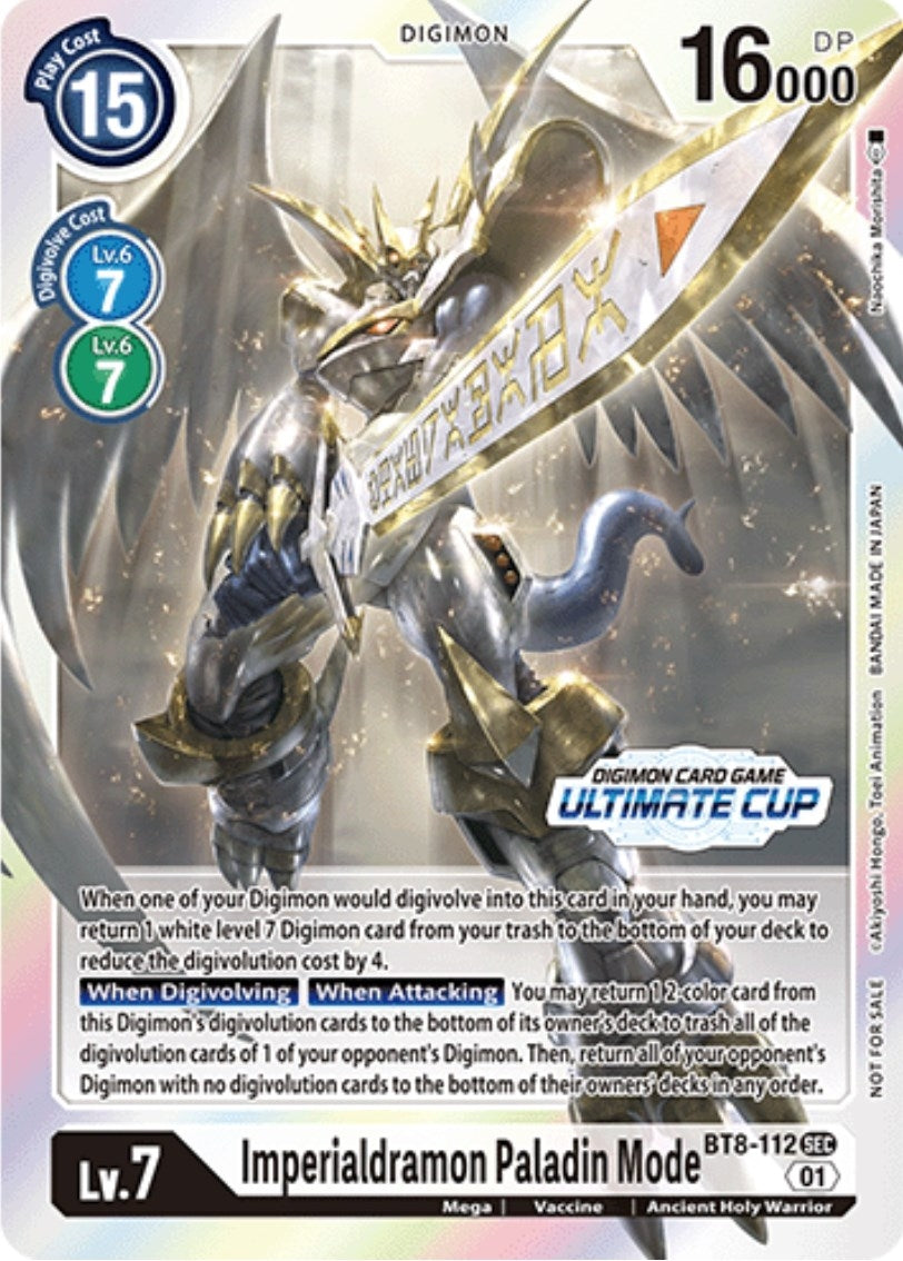 Image for Imperialdramon Paladin Mode (Ultimate Cup 2023) (BT8-112 SEC) [New Awakening] - Digimon Card Game