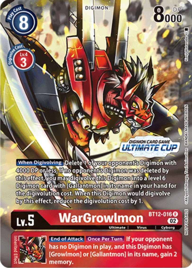 Image for WarGrowlmon (Ultimate Cup) (BT12) (12016)